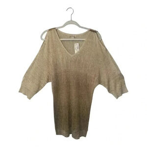 Dressbarn Gold Ombre V-Neck Tunic, 1X